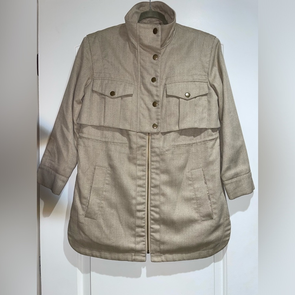 Banana Republic Cream Herringbone Jacket